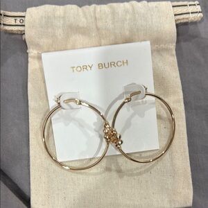 Tory Burch Gold-Tone Hoop Earrings